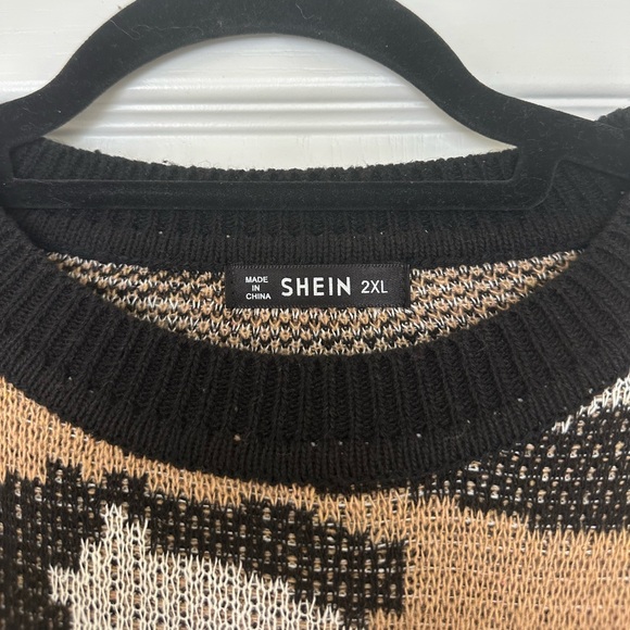 Shein Leopard Print Sweater - Picture 7 of 9